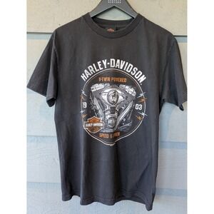 Harley-Davidson Shirt Mens Medium Black Miami Beach Motorcycle Graphic Tee